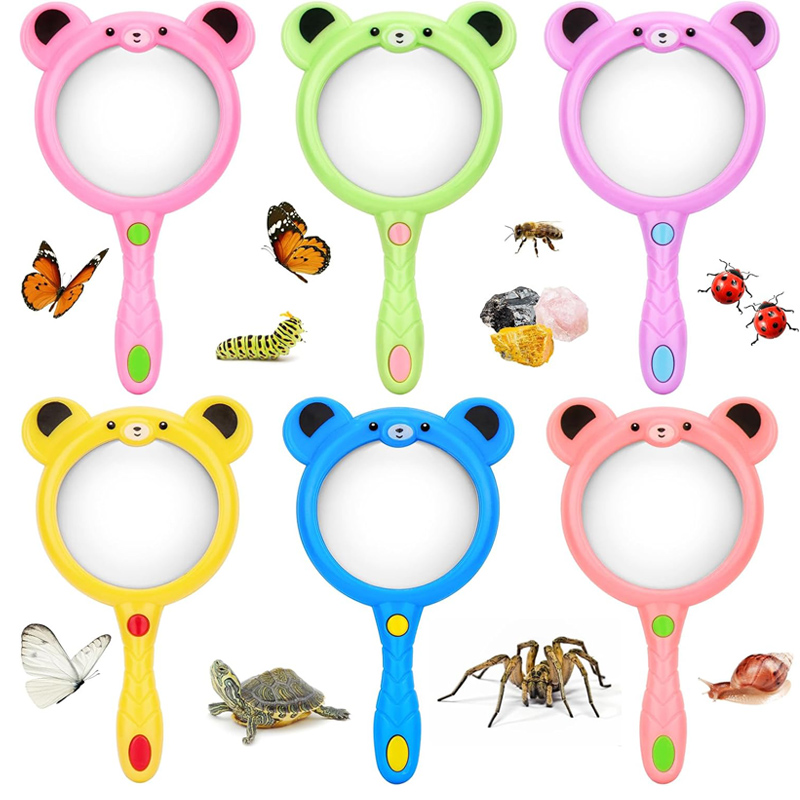 Kids Outdoor Nature Toys - Kreskówkowe Śliczne Lupa Ręczna Powiększająca Okulary