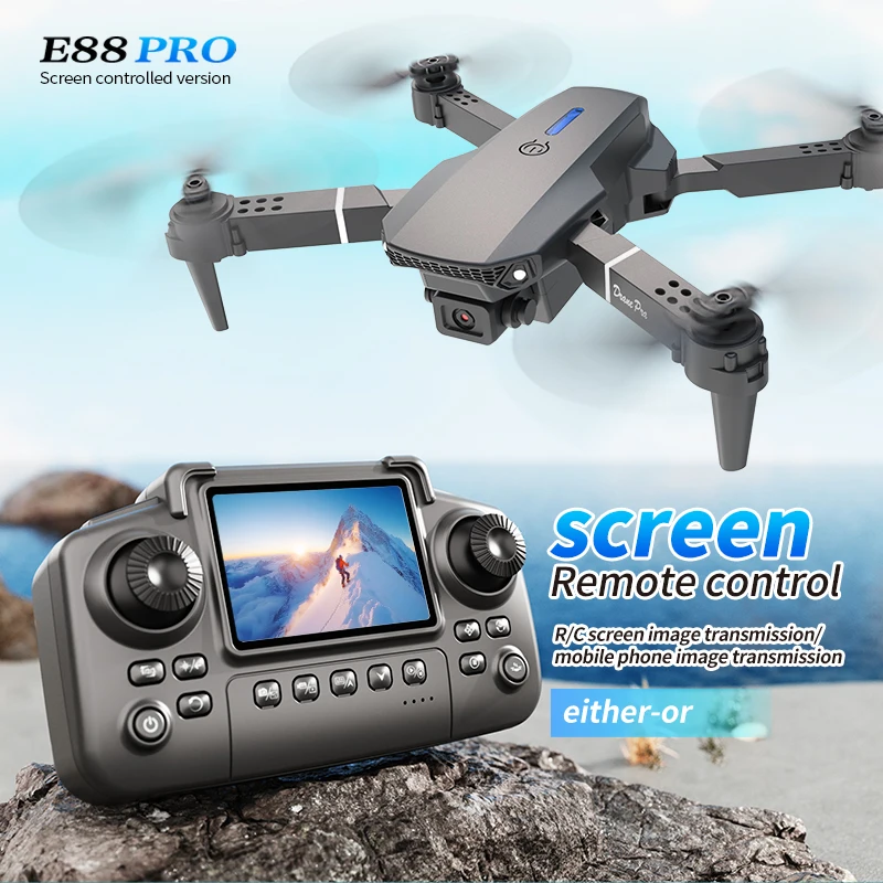 Kids Outdoor Toy Storage - Profesjonalny dron E88 PRO z ekranem