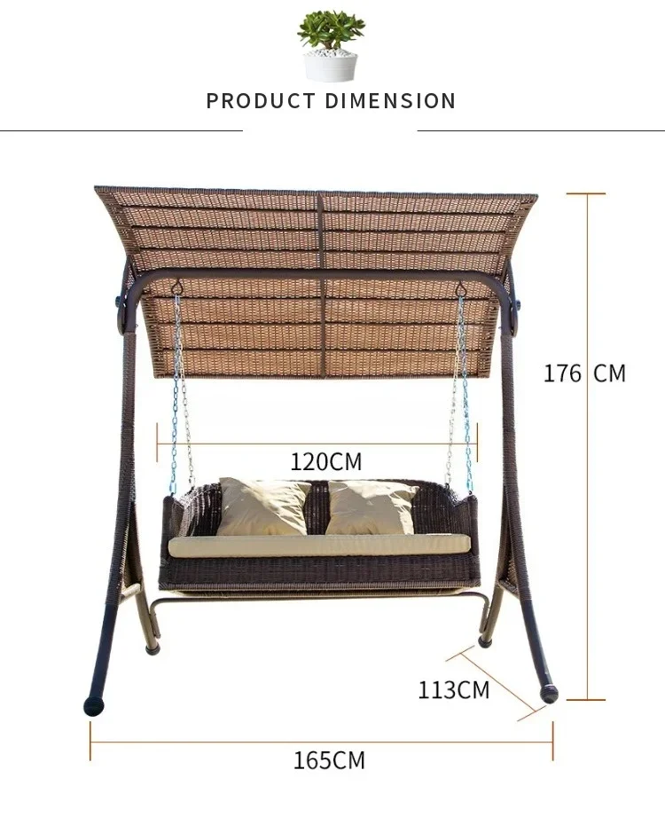 Kids Outdoor Lounge Chair - Gorąca wyprzedaż: Huśtawka ogrodowa z rattanu