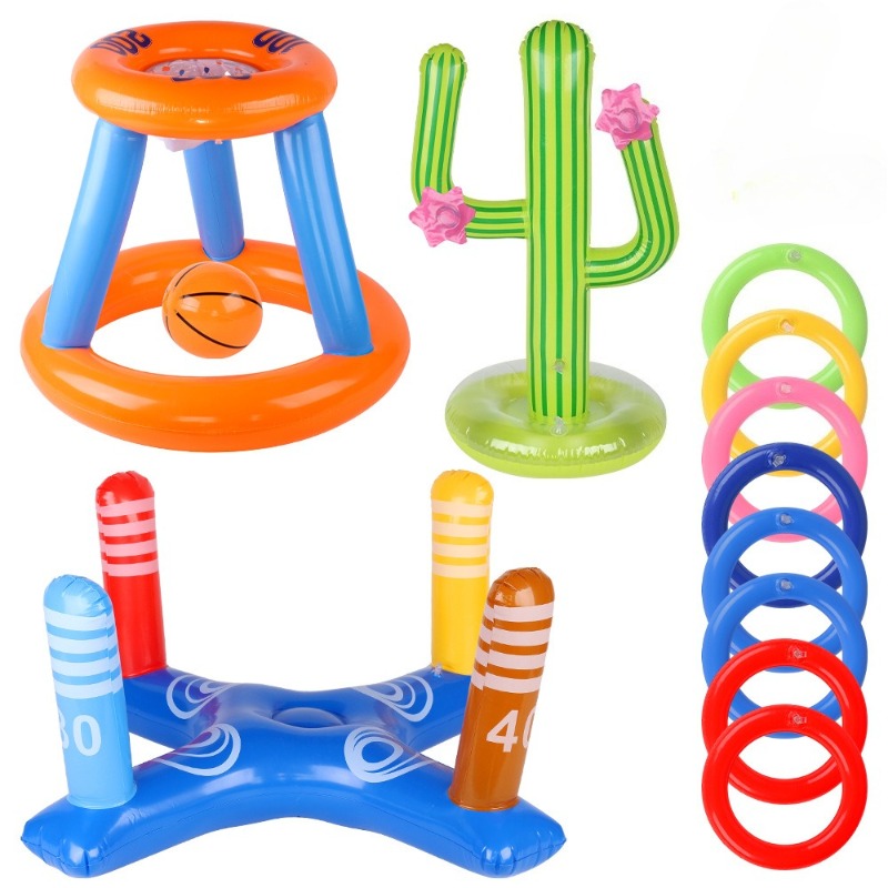 Kids Outdoor Games For Party - Nadmuchiwana gra w rzucanie kółkiem z