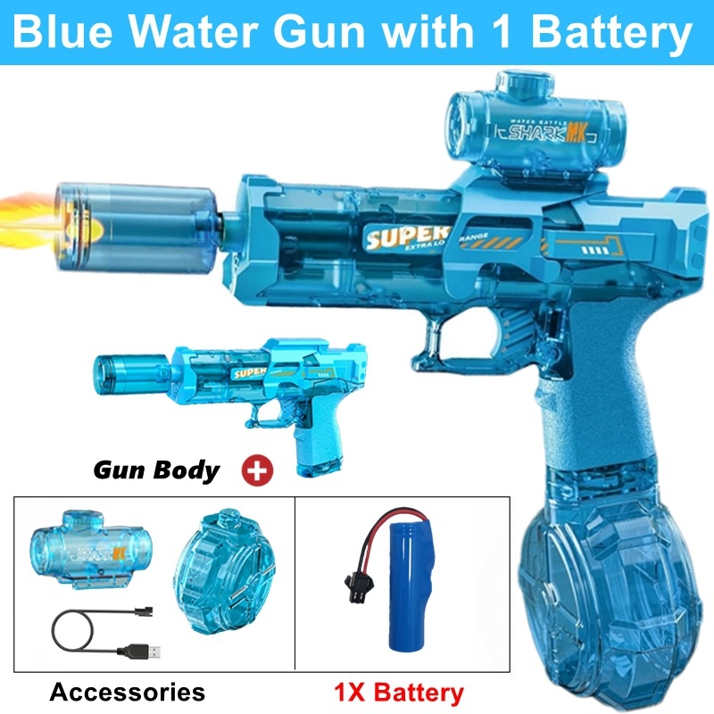 Kids Outdoor Games For Party - Elektryczny pistolet na wodę - automatyczny