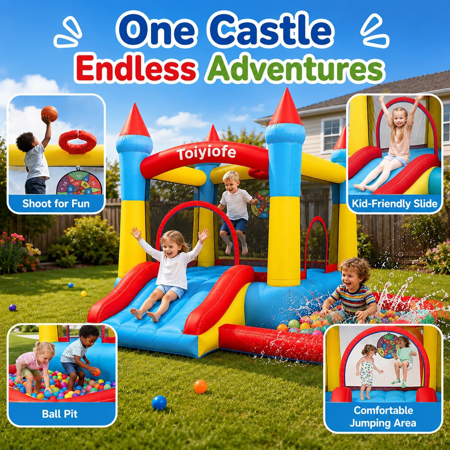 Dmuchany zamek dla dzieci w wi – Kids Outdoor Jumping Castle recenzja i cena