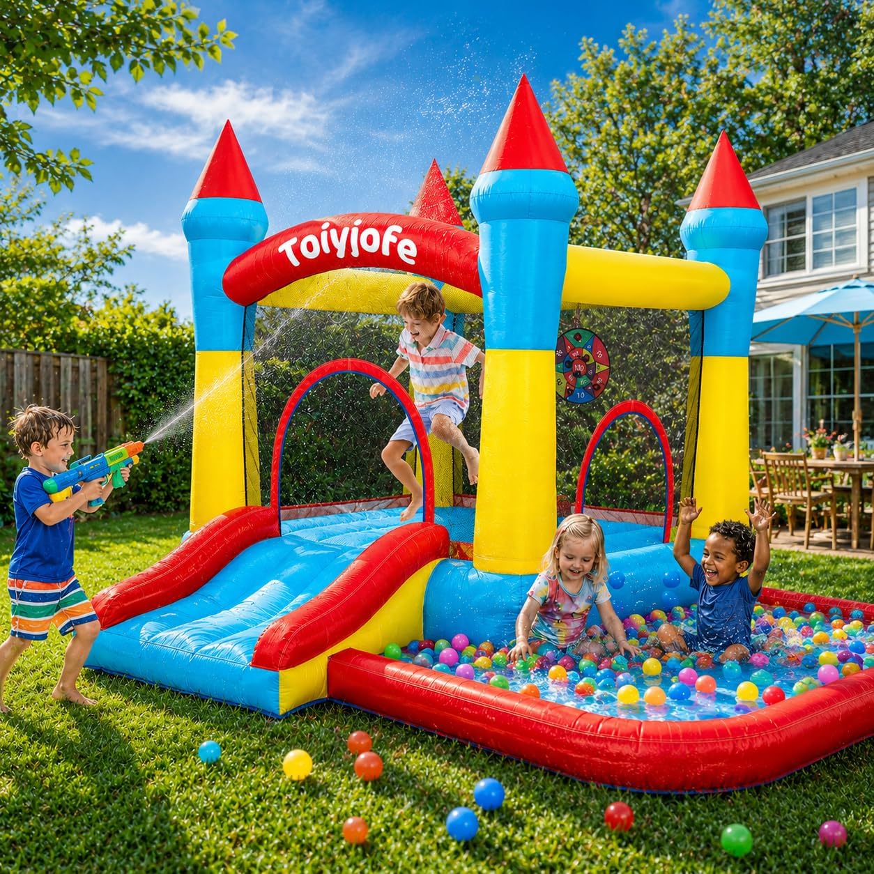 Dmuchany zamek dla dzieci w wi – Kids Outdoor Jumping Castle recenzja i cena