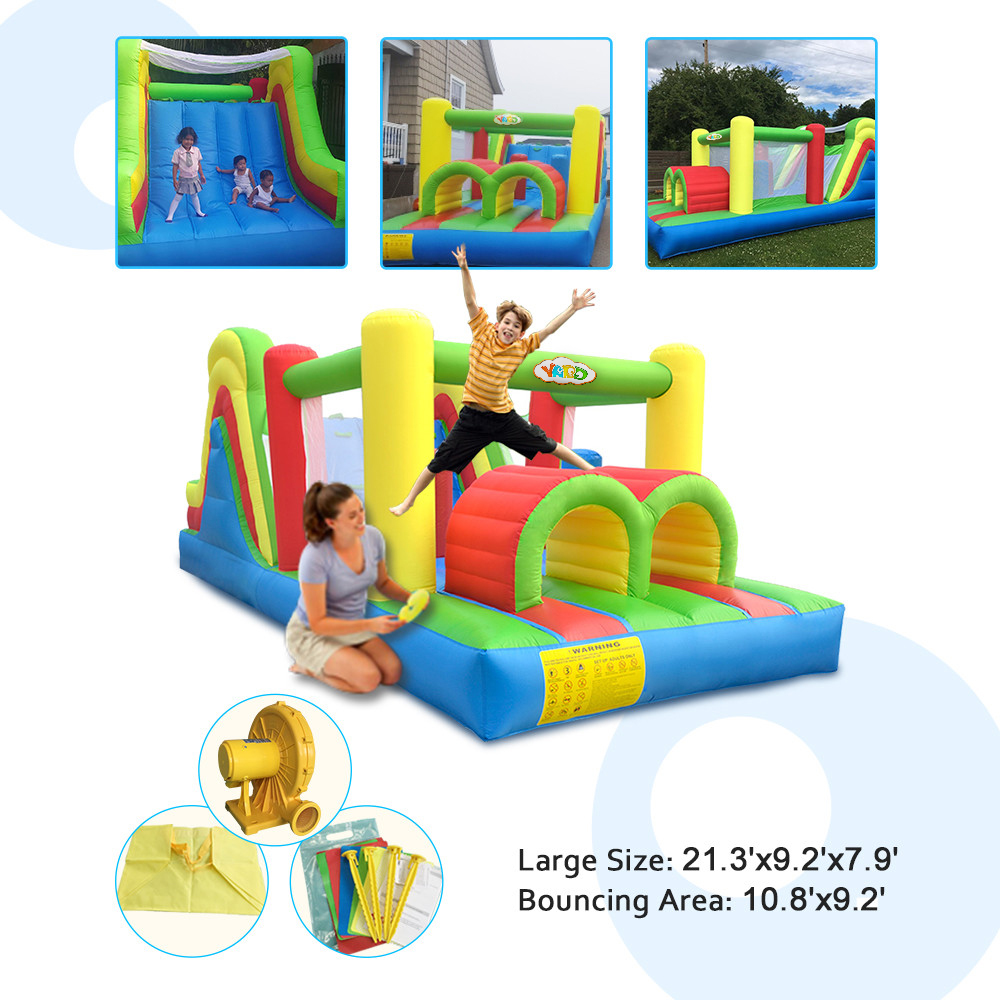 Kolorowy dmuchany zamek dla dz – Kids Outdoor Jumping Castle recenzja i cena