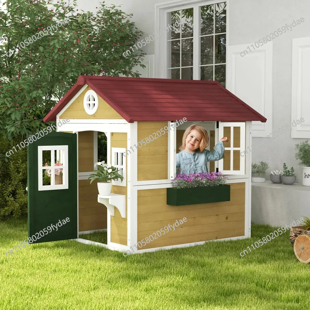 Drewniany domek dla dzieci na  – Kids Outdoor Playhouse recenzja i cena