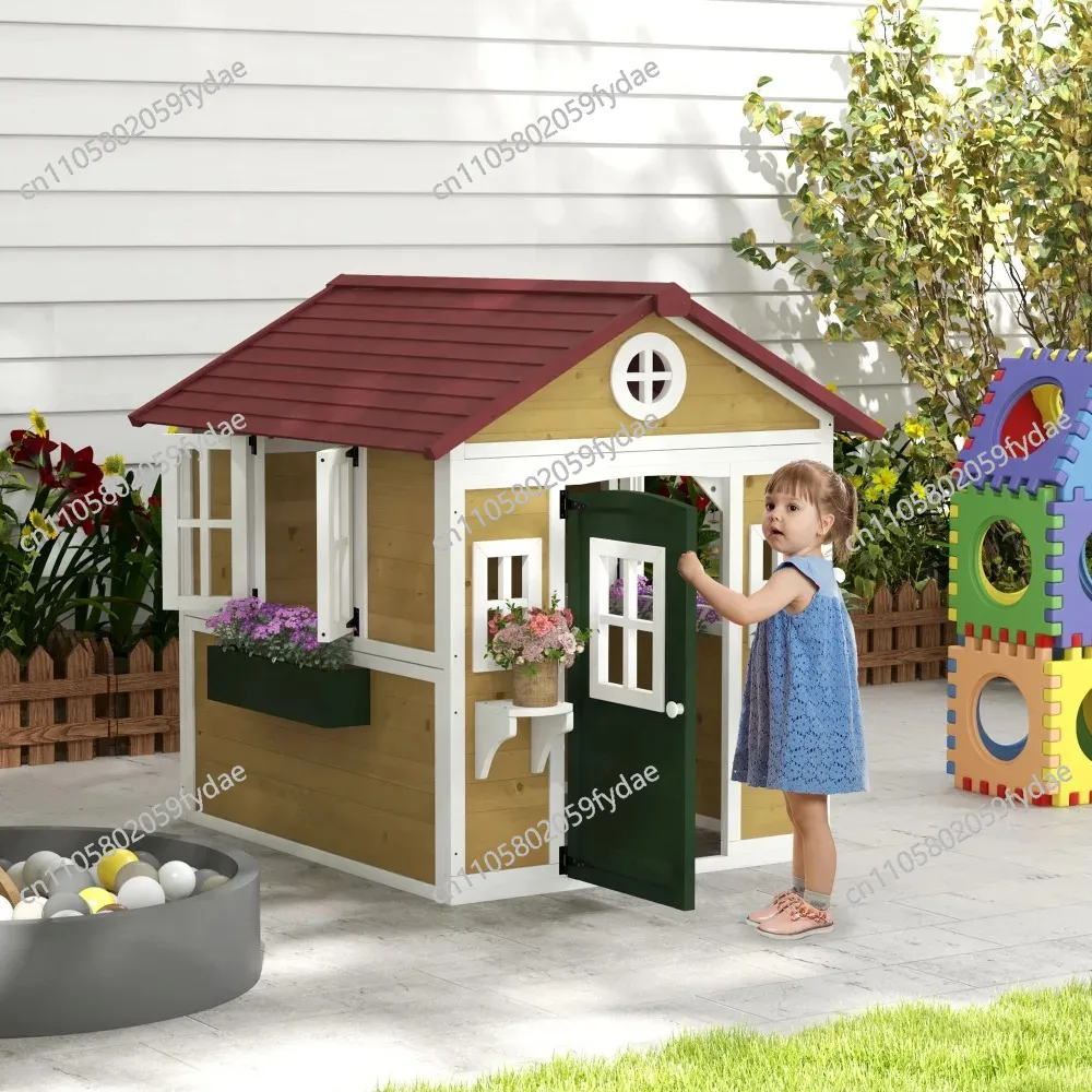 Drewniany domek dla dzieci na  – Kids Outdoor Playhouse recenzja i cena