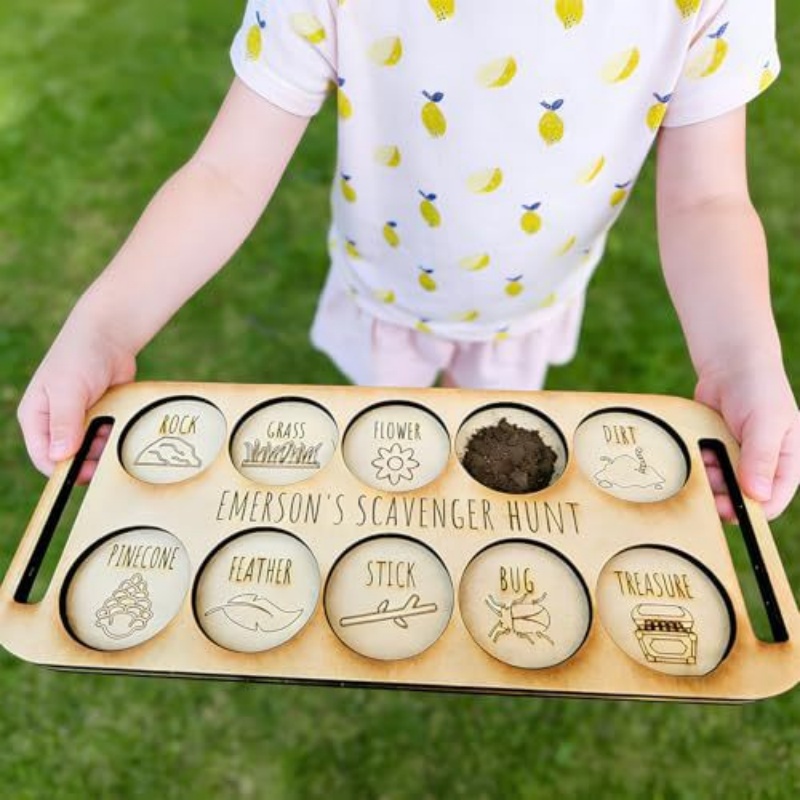 Przenośna drewniana tablica do – Kids Outdoor Scavenger Hunt recenzja i cena
