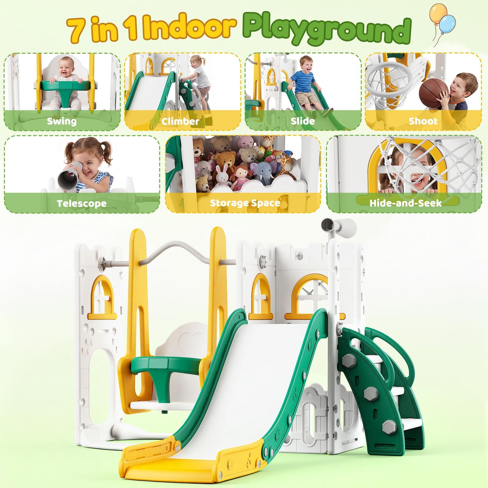 Zestaw 7 w 1 dla małych dzieci – Kids Outdoor Playhouse recenzja i cena