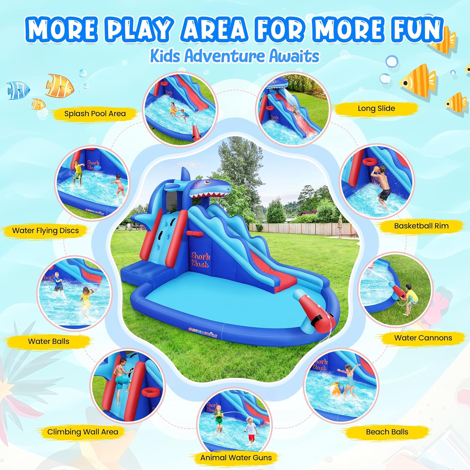 Nadmuchiwany park wodny dla dz – Kids Outdoor Climbing recenzja i cena