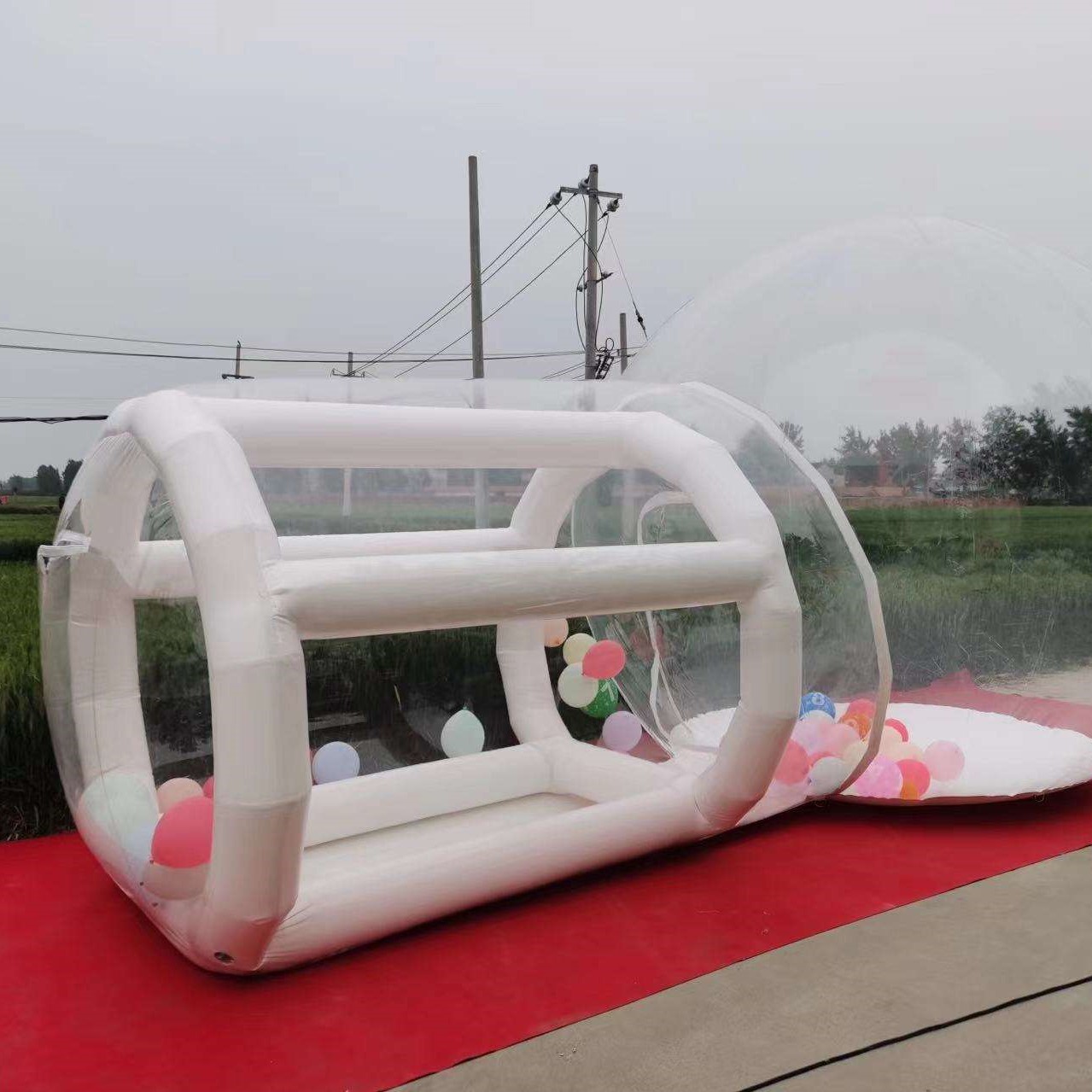 Nadmuchiwany biały zamek do sk – Kids Outdoor Jumping Castle recenzja i cena