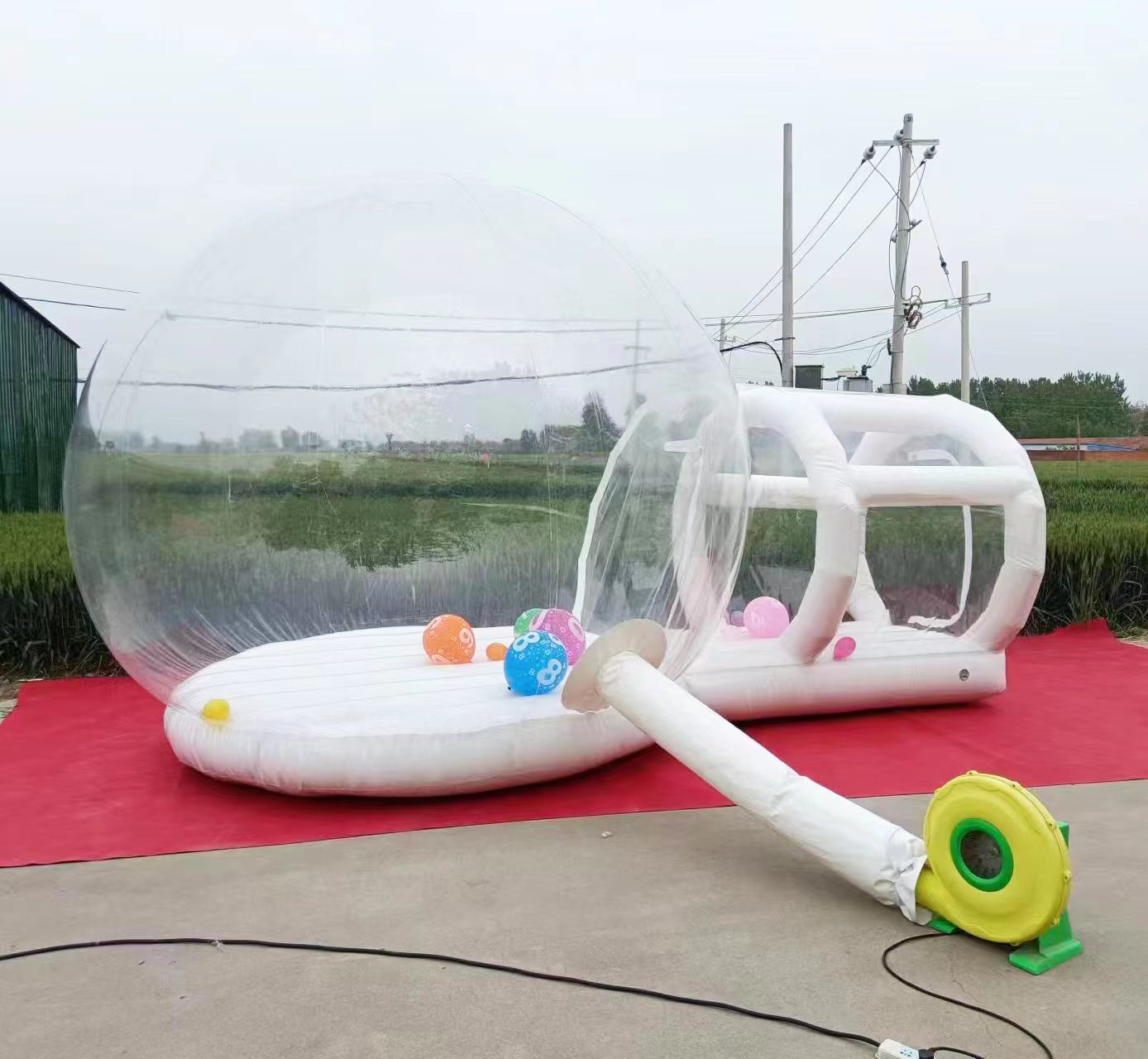 Nadmuchiwany biały zamek do sk – Kids Outdoor Jumping Castle recenzja i cena