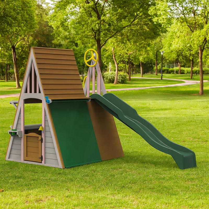 Drewniane zabawki na zewnątrz  – Kids Outdoor Playhouse recenzja i cena