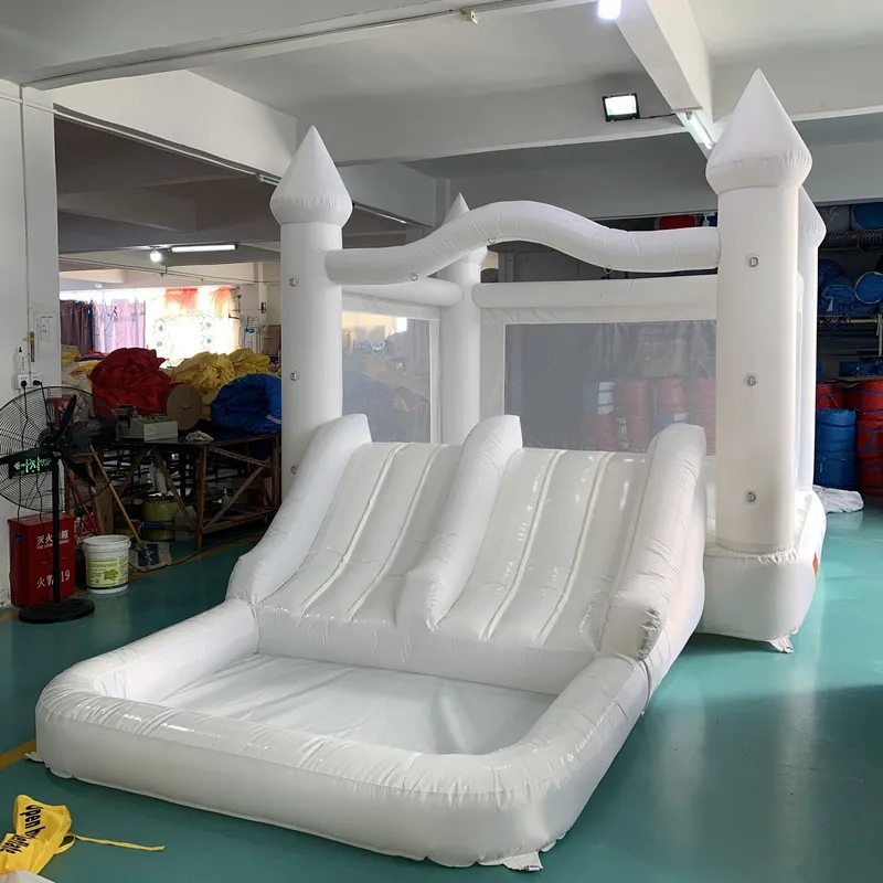 Gigantyczny biały dmuchany zam – Kids Outdoor Jumping Castle recenzja i cena