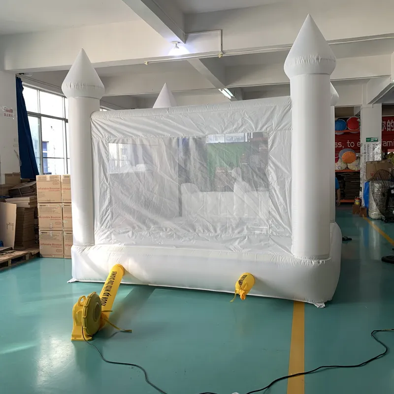 Gigantyczny biały dmuchany zam – Kids Outdoor Jumping Castle recenzja i cena