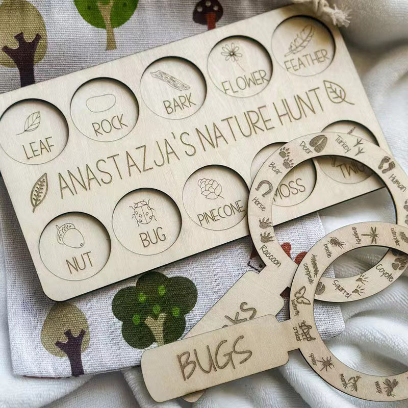 Drewniany znak z motywem poszu – Kids Outdoor Scavenger Hunt recenzja i cena