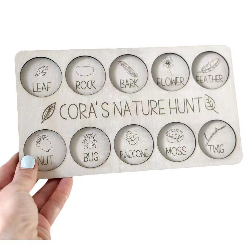 Drewniany znak z motywem poszu – Kids Outdoor Scavenger Hunt recenzja i cena