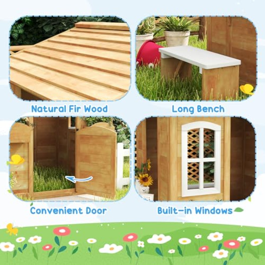 Domek do zabawy na zewnątrz dl – Kids Outdoor Playhouse recenzja i cena